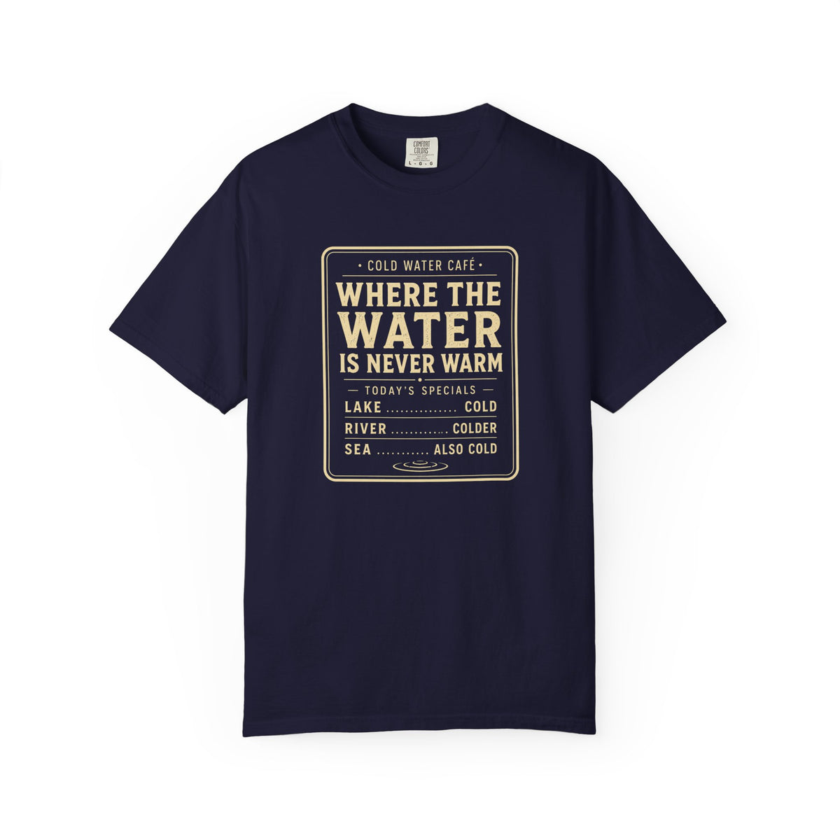 Cold Water Cafe Menu T-shirt