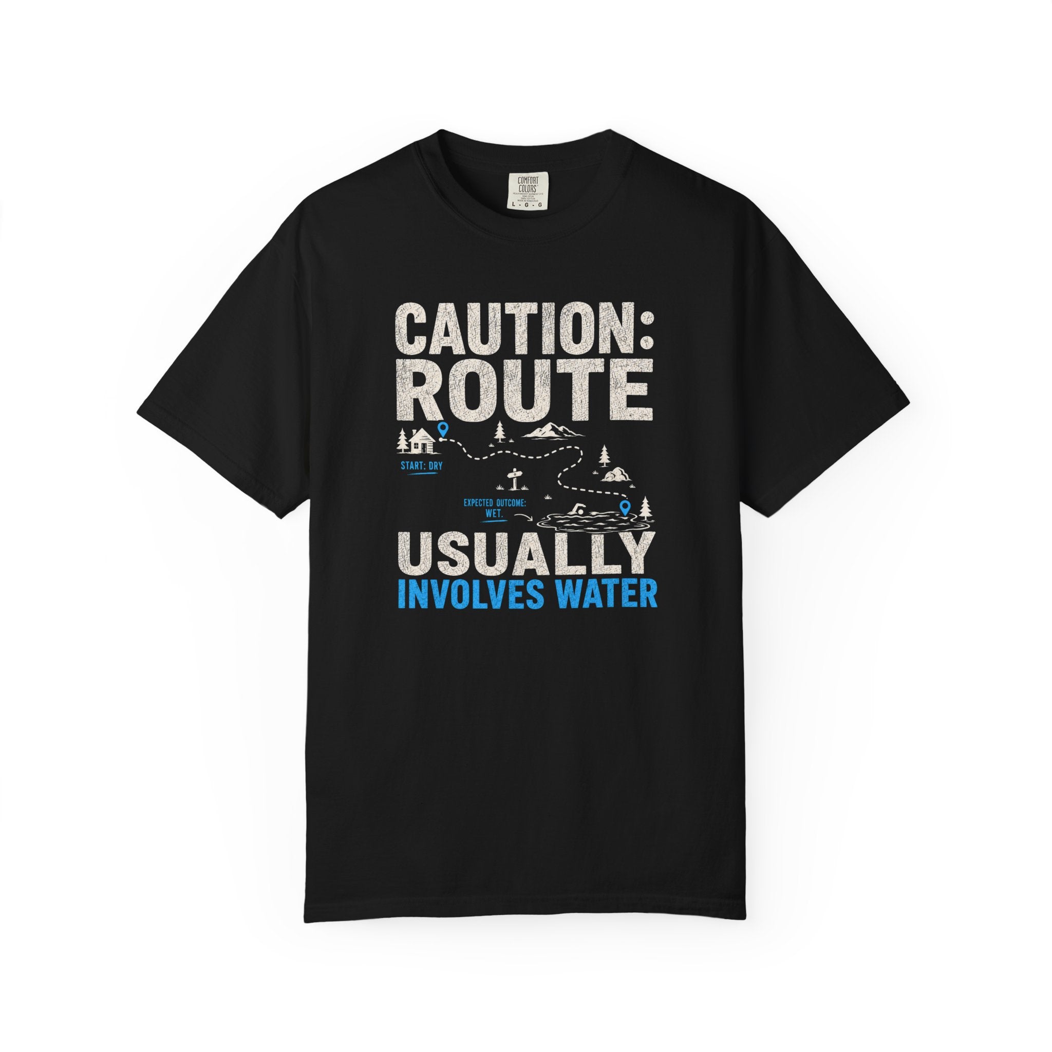 Route Usually Involves Water T-shirt