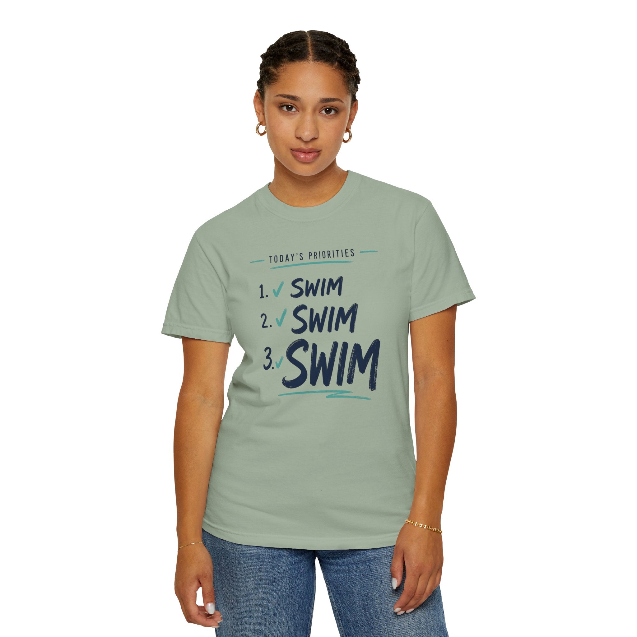 Todays Priorities Swim Swim Swim T-shirt