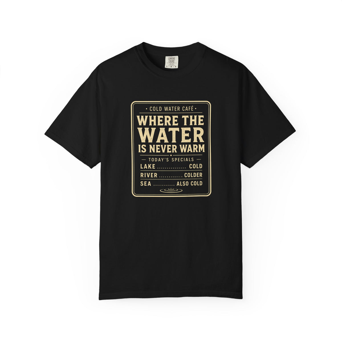 Cold Water Cafe Menu T-shirt