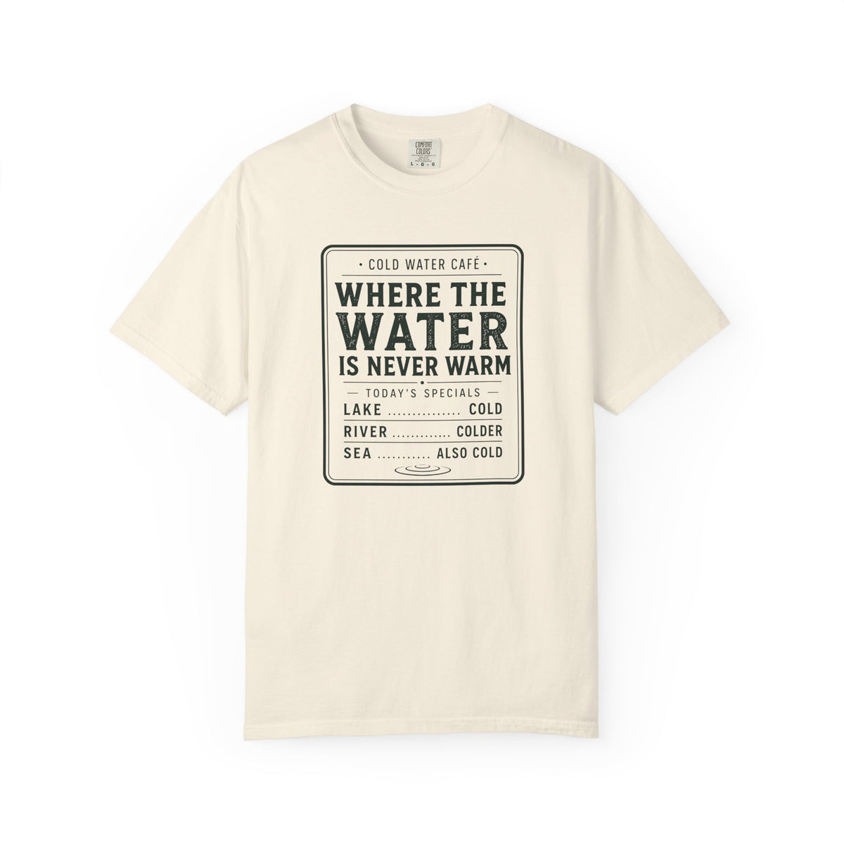 Cold Water Cafe Menu T-shirt