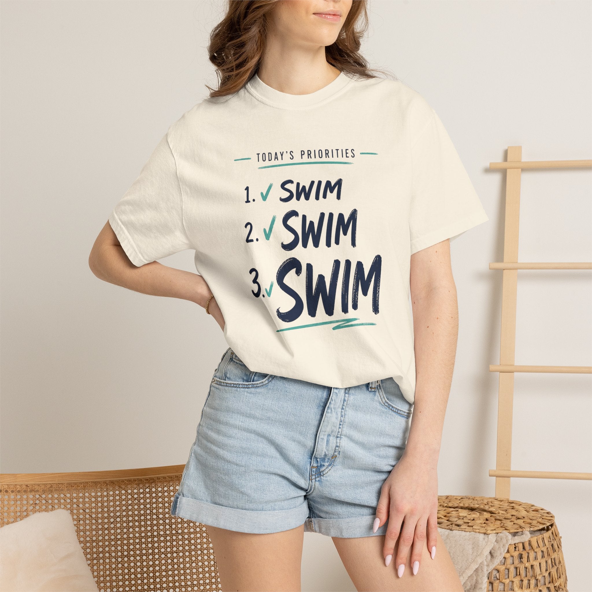 Todays Priorities Swim Swim Swim T-shirt